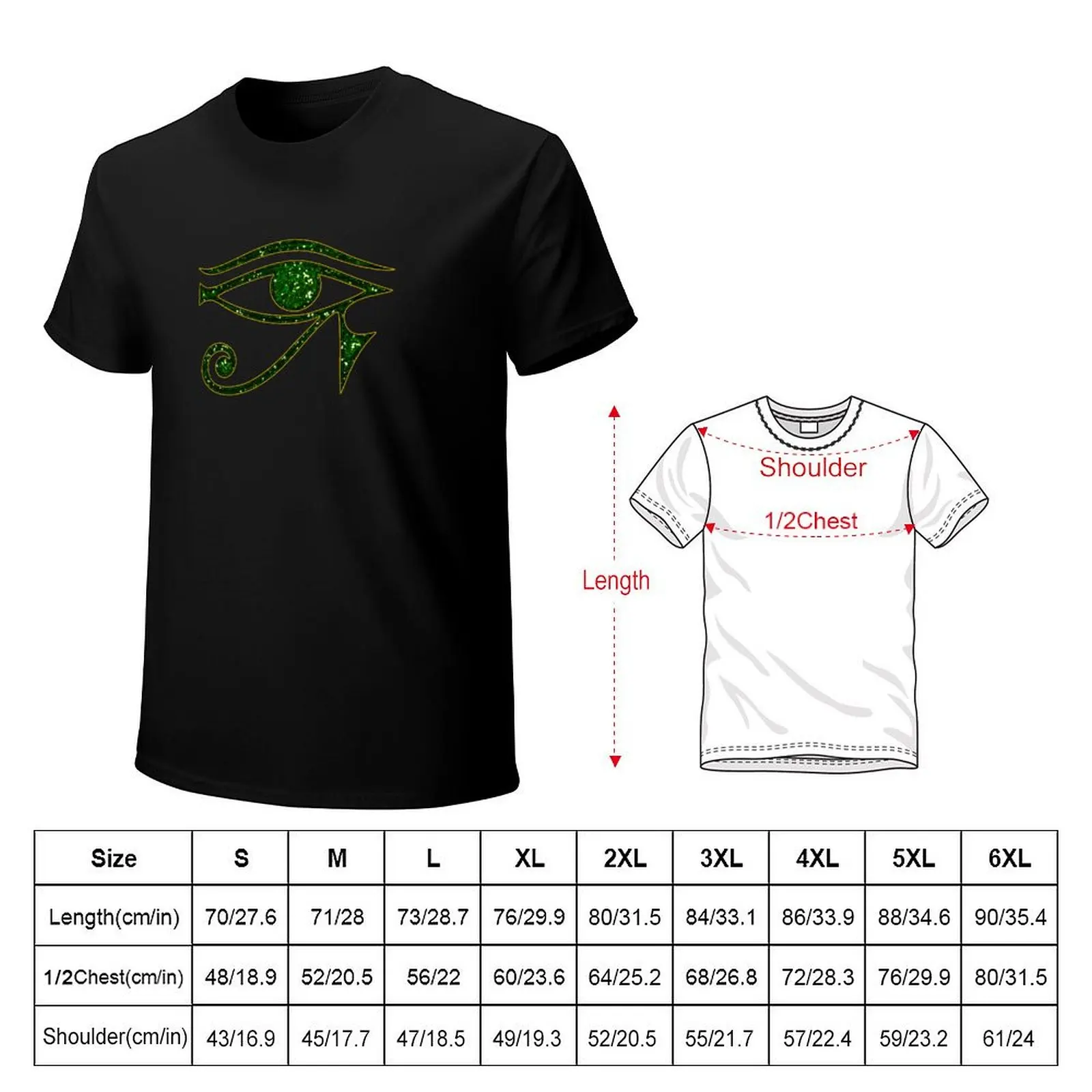 EYE OF HORUS, Protection Amulet, Egyptian Mythology, Symbol, Horus, Eye T-Shirt Daily Work Short Sleeve Top