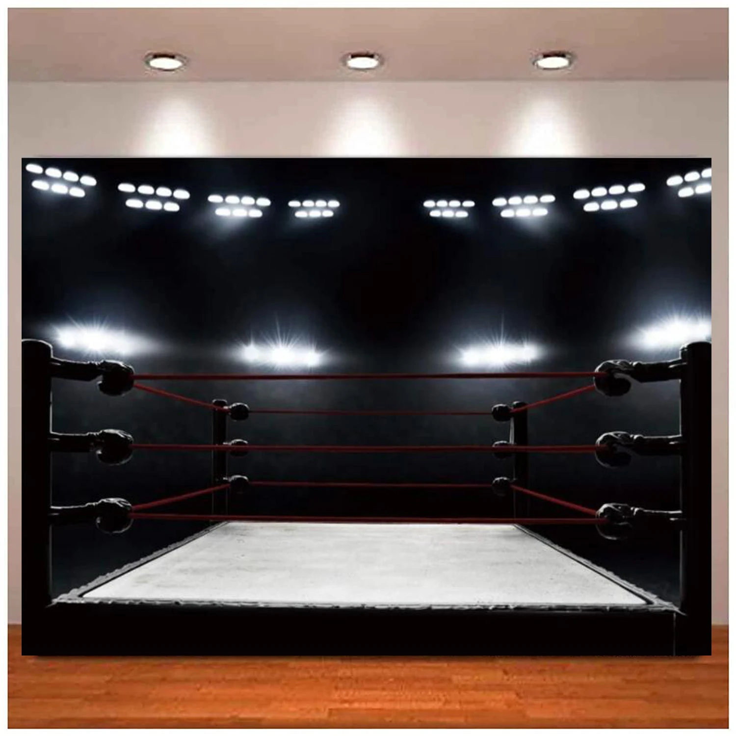 

Photography Backdrop Boxing Ring Birthday Athlete Competitor Contest Arena Infighter Boxer Background Sports Theme Party Gym Boy