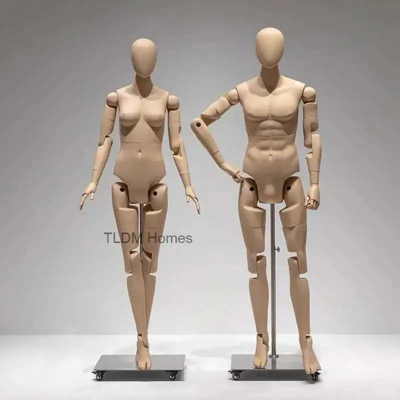 Changeable Posture Full Body Mannequin Shopping Mall Mannequins for Clothing Store Model Props Luxury Window Display Shelf Dummy