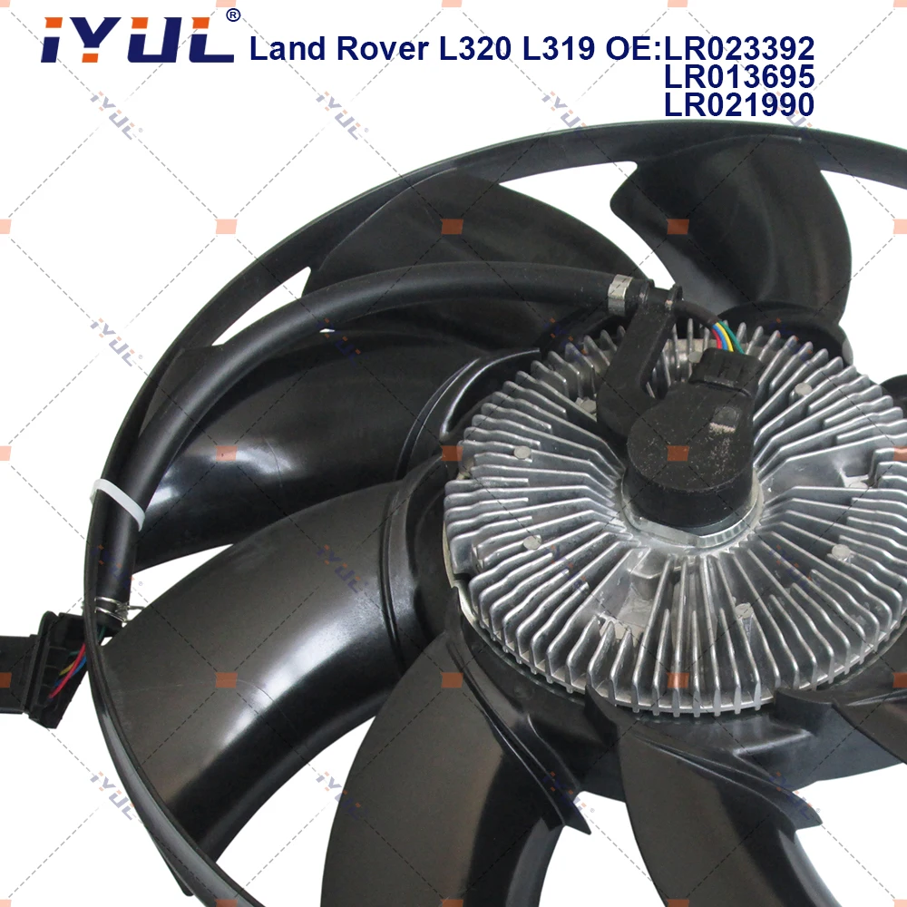 Clutch Fans Assembly Cooling Fan Water Tank Cooling Fan Suitable for Land Rover DISCOVERY IV L319 L320 OEM LR023392