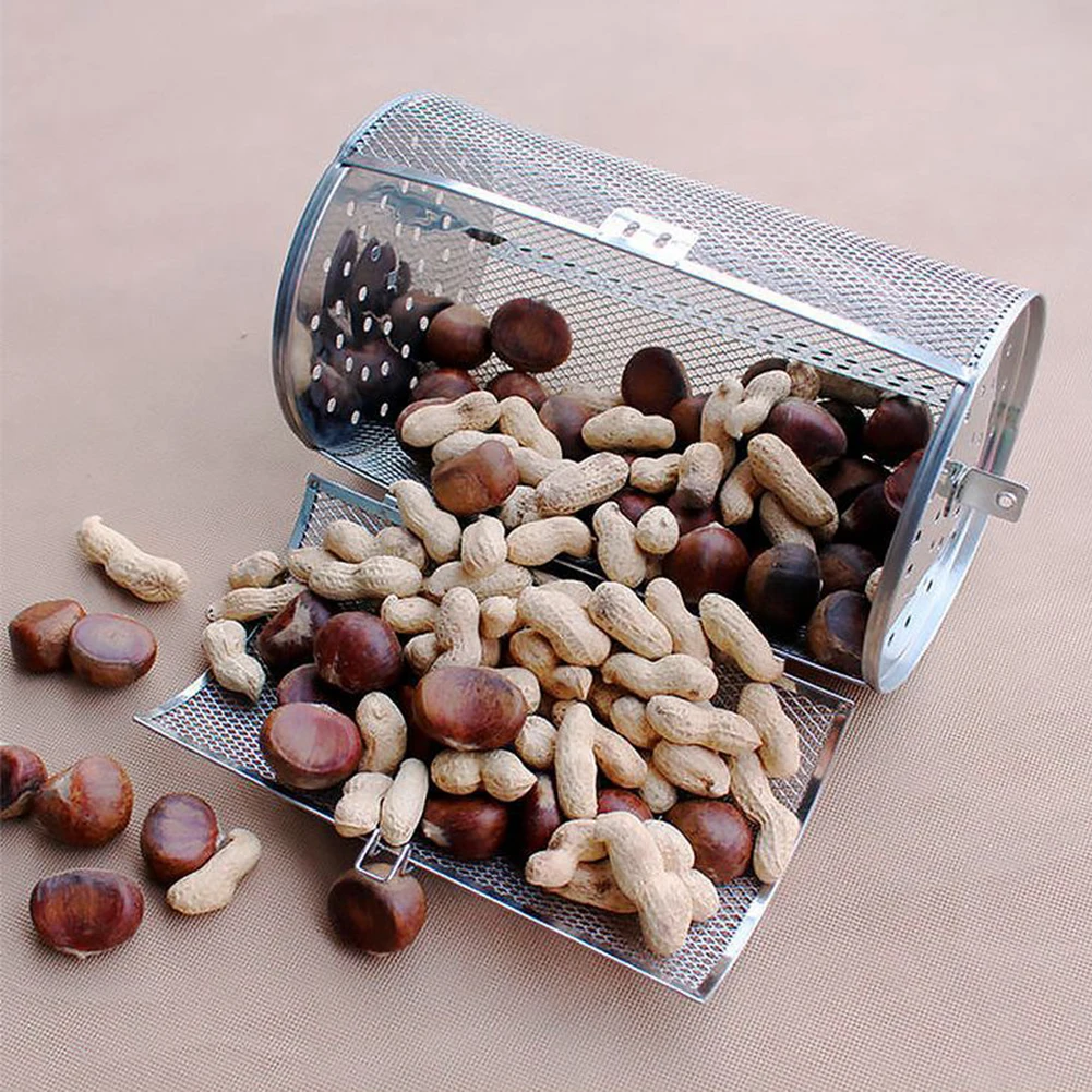 

Roasting Oven Basket Stainless Steel Rotisserie Heat Resistant 360° Rotating Air-Fryer Basket Accessory For Coffee Beans