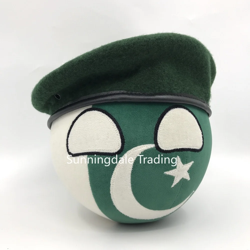 

Polandball Plush Doll Toy Anime Countryball PAK Pakistan‎ Ball and Berets Cosplay for Gift