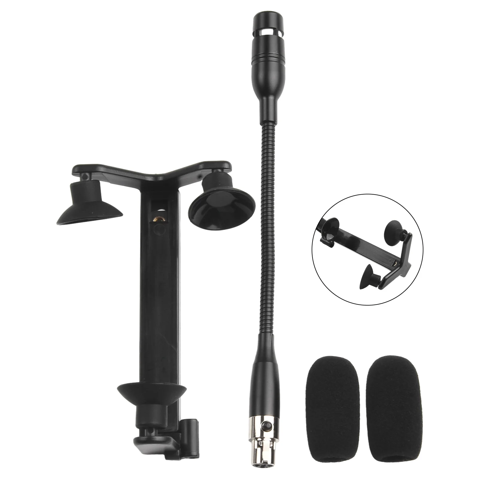 

Зажим для микрофона Набор зажимов для микрофона подходит для консольного кронштейна микрофона и других аудиоаксессуаров 27*18*3 см 4-контактный