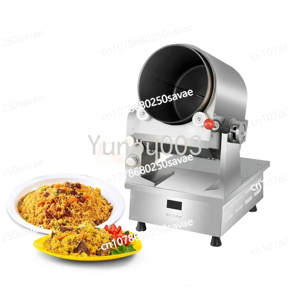 Automatic Electric Stir Frying Machine, Commercial Electric, Automatic Cooking Machine, Gas, Auto Cooking, 220V, 5kW