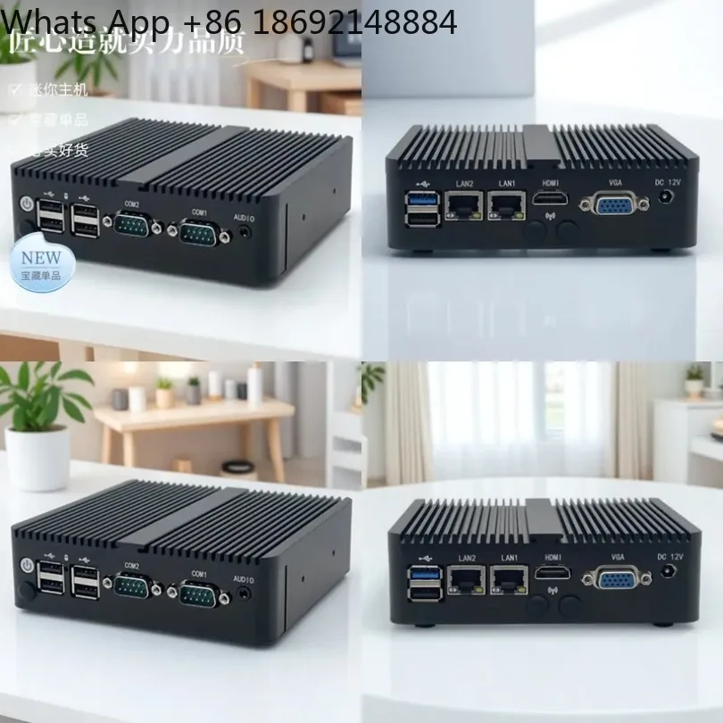 Fanless Mini Host J1900 Dual Network Dual Serial Port Embedded Computer Industrial Computer Support Call Self-Start
