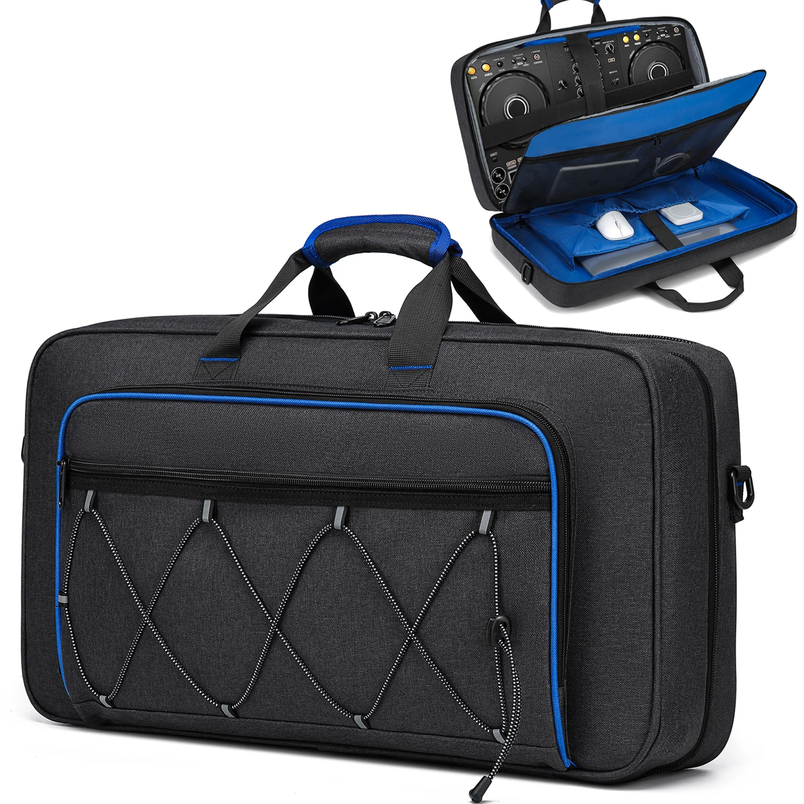 Portable DJ Controller Padded Storage Bags Protective for Compatible DJ DDJ-400 DDJ-FLX4 DDJ-REV 1 DJ Turntables Protective Bag
