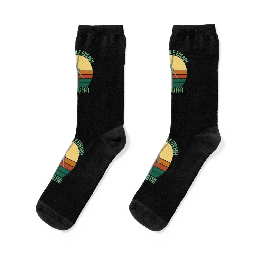 Vintage Earth Day Renewable Energy I'm A Big Fan Gift Socks fashionable short designer Man Socks Women's