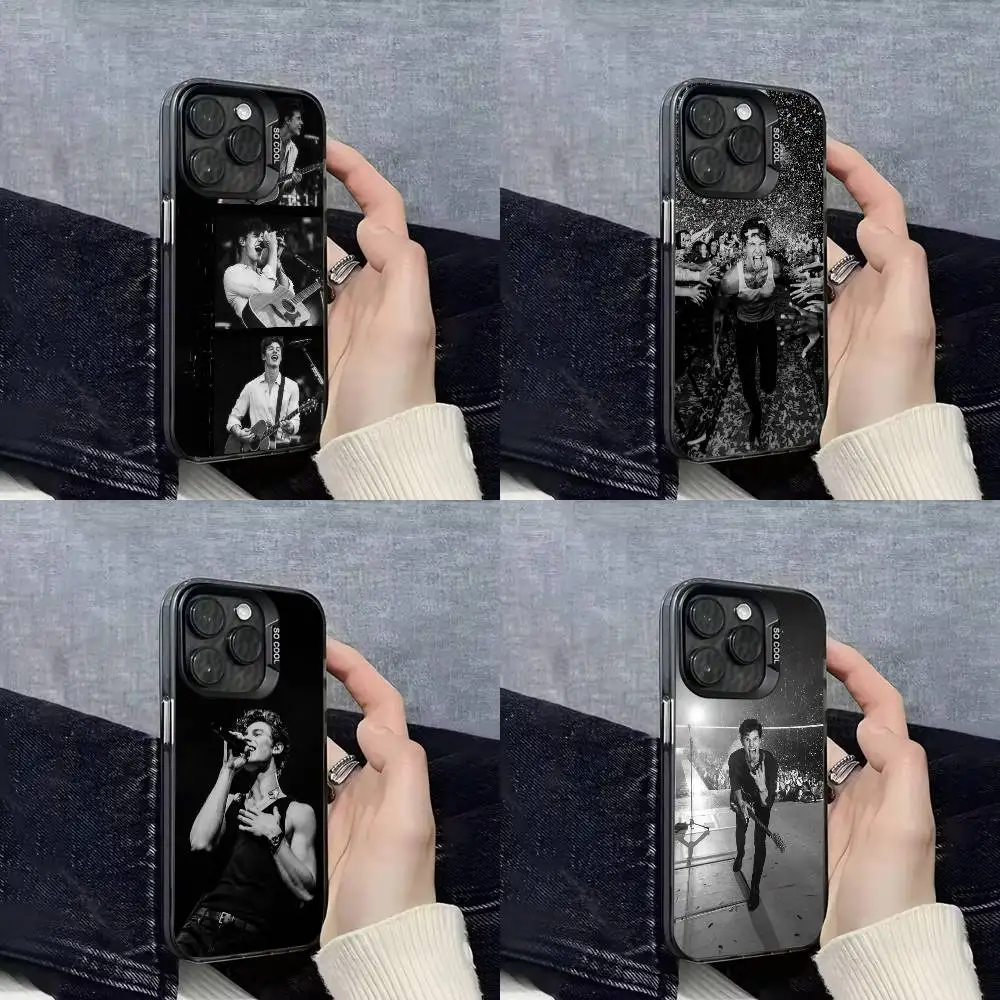 

S-Shawn Cool Mendes Phone Case For iPhone 16,15,14,13,12,11,Mini,Pro,E,SE4,XS,MAX Black Candy Matte Box