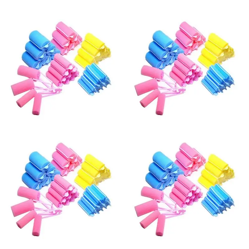 4X Magic Sponge Foam Cushion Hair Styling Rollers Popular Foam Soft Sponge Hair Roller Hair Curler Roller (2.0Mm)