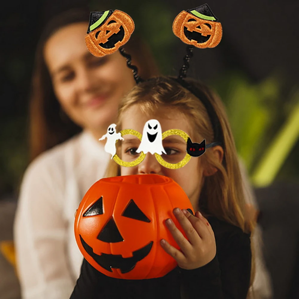 Gafas de Halloween para niños y adultos, divertido Marco de anteojos de calabaza, Calavera, fantasma, Festival, Cosplay, decoración de fiesta, accesorios de fotografía