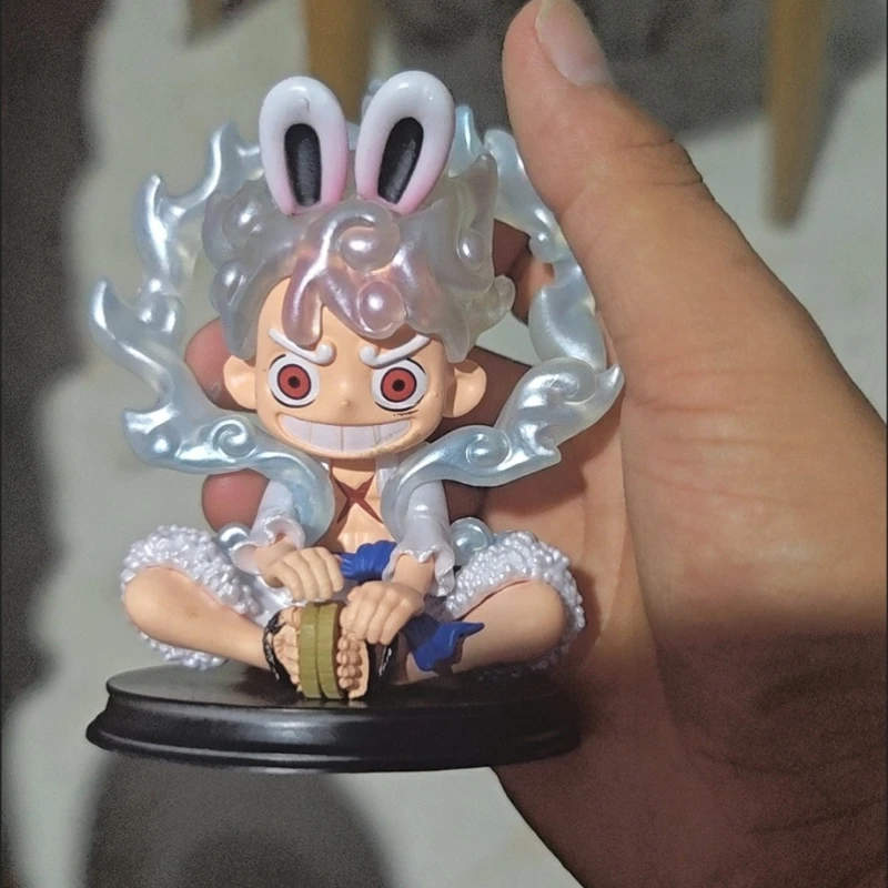 

13cm Anime One Piece Mid-Autumn Festival Rabbit Luffy Figurine Christmas Gifts Room Decorations ActionToy Figures