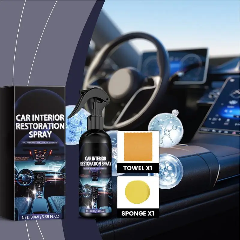 

Multi-Purpose 100ml Automotive Interior Cleaner Car Detailing Renovation Coating Agent Auto Interior Restorer Car Wash Supplies