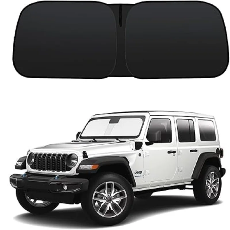 

Car Jeep2007-2017 Wrangler JEEP 2018-2025 Front Windshield Sunshade Anti UV Ray Window Sun Visor Protector Cover Accessories For