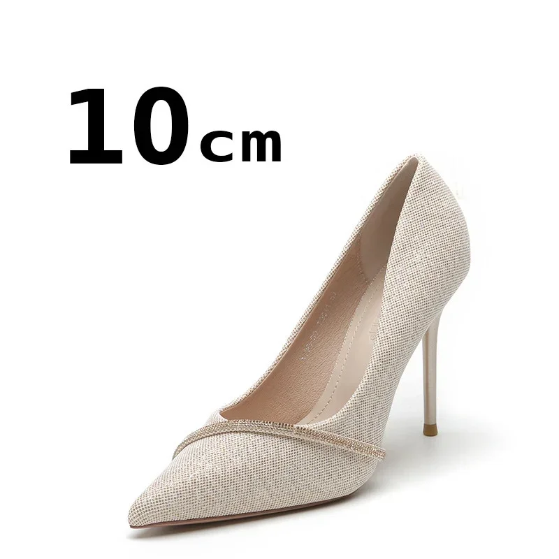 

luxury Women's Shoes Heel 2024 Trend New Spring Summer Pointy Wedding High-heeled Shoe Sexy Chic and Elegant Stiletto Pumps 34