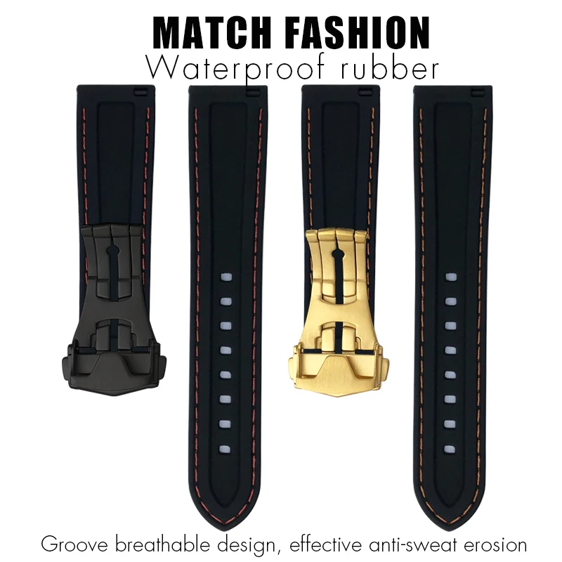 Natural Rubber Silicone Soft 21mm 22mm 20mm 19mm Watchband Watch Strap for Seiko Omega MIDO Certina Hamilton Colorful Wristband