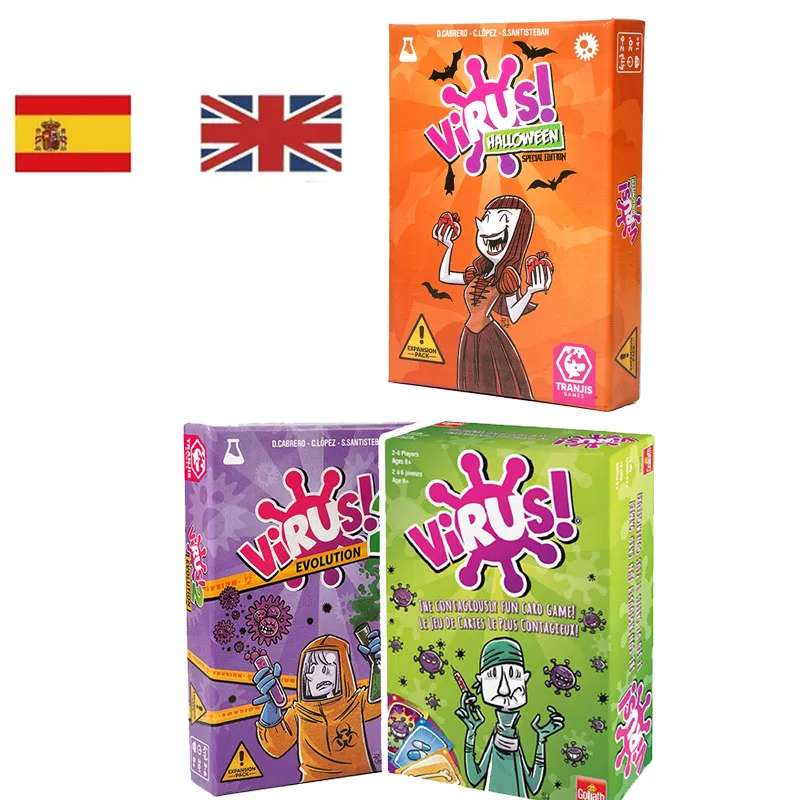 Virus Board Game The Contagiously Fun Card Game Spanish English French VersionParty Game for Fun Family Game