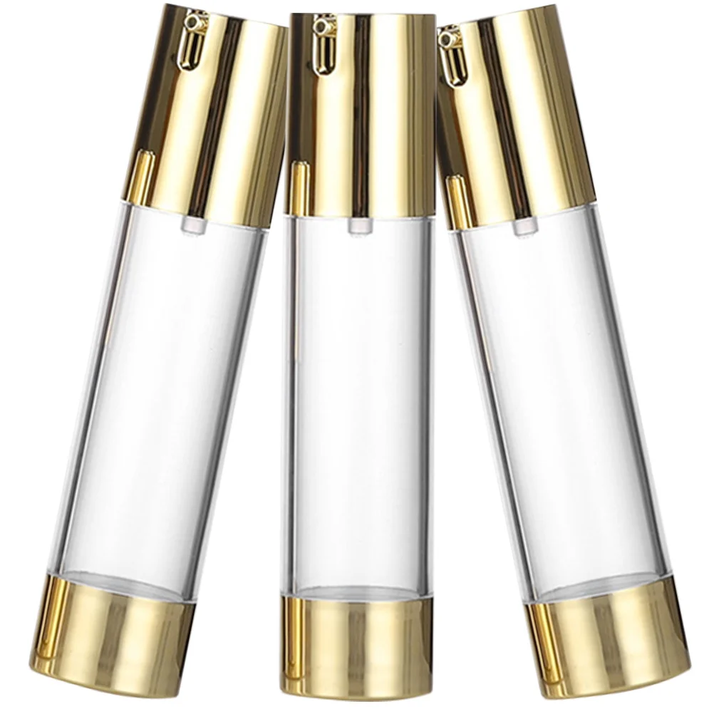 3개 진공 로션 병 에어리스 펌프 리필 가능 여행용 용기 파운데이션 오일용 소형 디스펜서