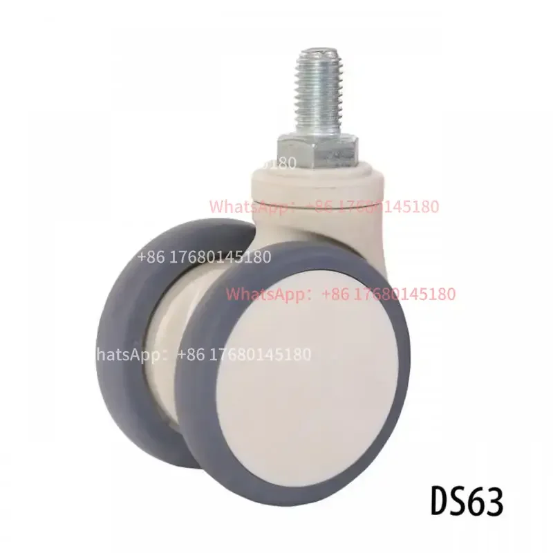 4 Pcs/lot  2.5 inch High quality M12/M22 medical universal wheel, silent center control wheel caster bed brake rubber wheel
