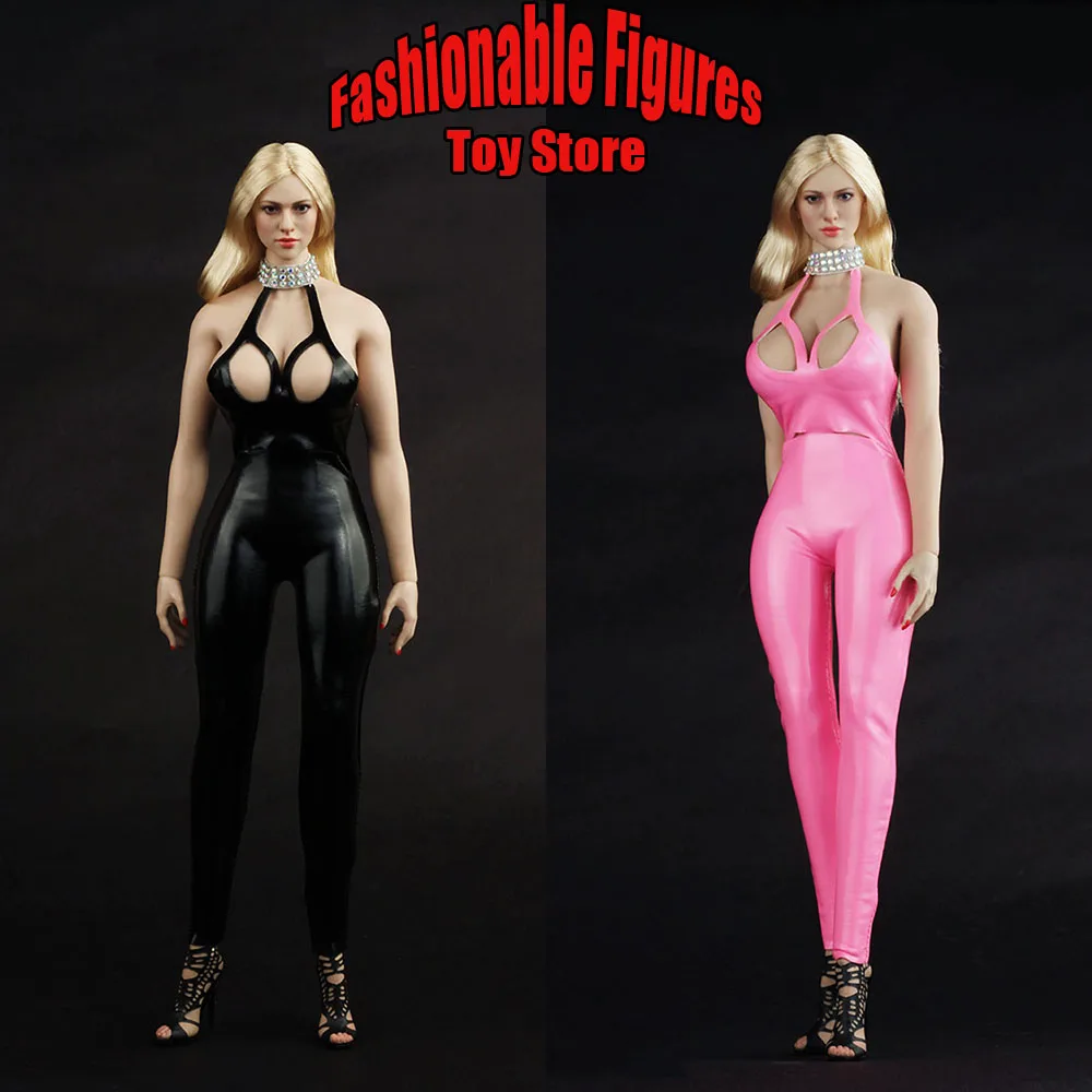 JO21X-26 1/6 Donne Soldato Vestiti Sottile In Pelle di Un Pezzo Aperto Petto Backless Design Body Per 12 pollici Action Figure bambola