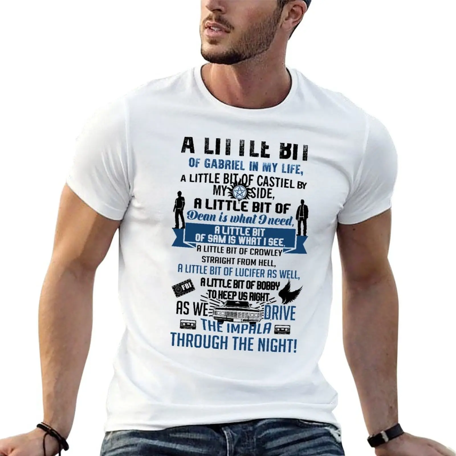 A little bit... T-Shirt plain anime clothes mens cotton t shirts