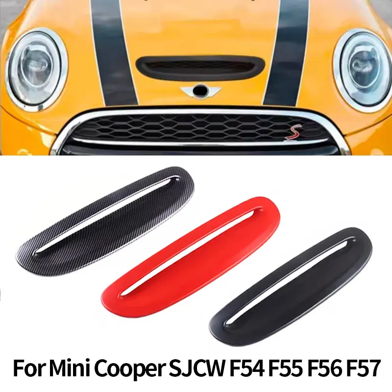 

Для Mini Cooper S JCW F54 F55 F56 F57 Черный передний капот двигателя, вентиляционное отверстие, крышка выхода воздуха, отделка, внешние аксессуары