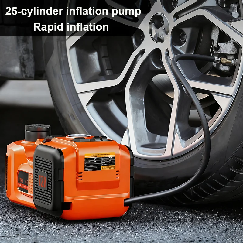 مقبس سيارة كهربائي 5T مقبس سيارة هيدروليكي مع مضخة قابلة للنفخ مدمجة ومقبس سيارة بإضاءة LED لإطار تغيير شاحنة الدفع الرباعي 150 ~ 450 مم #4