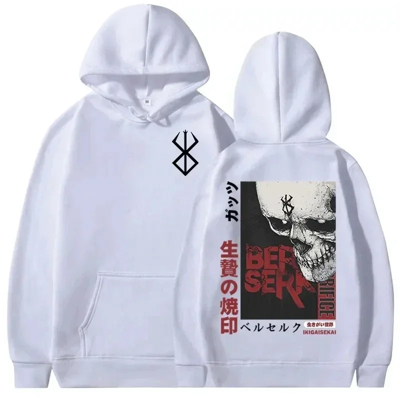 Men's Hoodie Casual Oversized Pullovers Anime Berserk Guts Graphic Print Hoodie Swordsman Casca Brand of Sacrifice Zodd Hoodiese