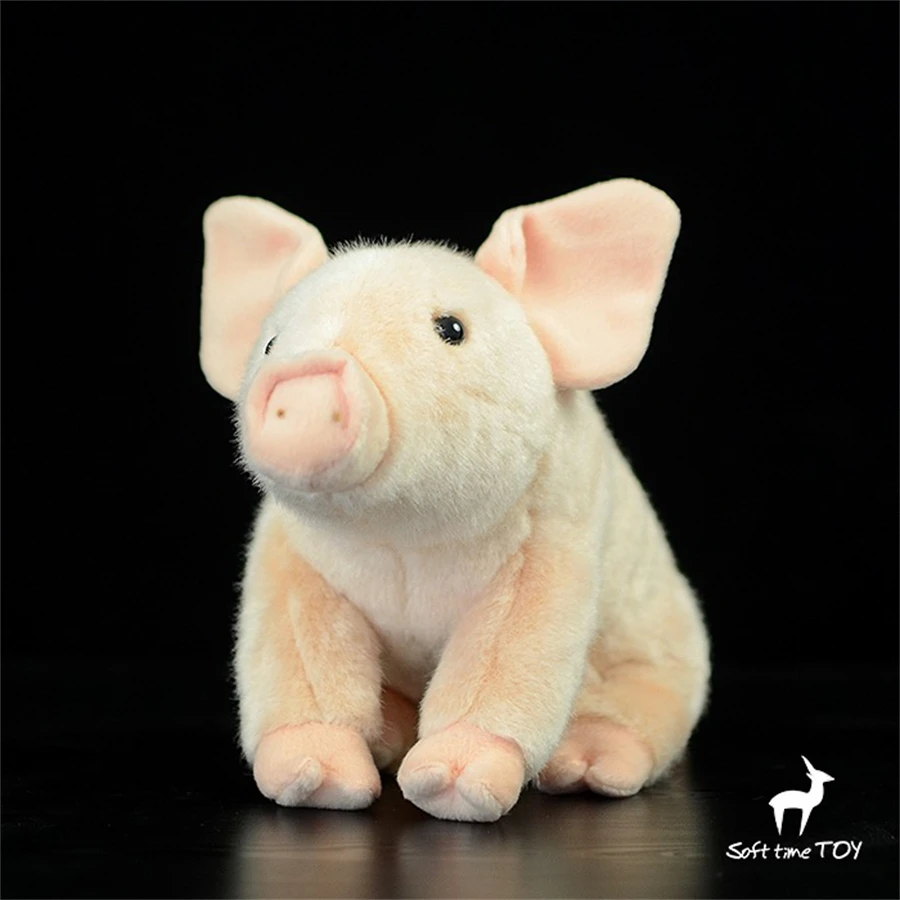 

Pink Pig High Fidelity Anime Cute Farrow Plushie Hog Piggy Plush Toys Lifelike Animals Simulation Stuffed Doll Kawai Toy Gifts