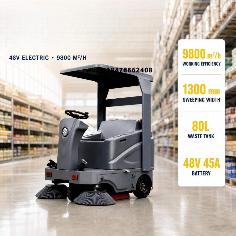 Heavy Duty Floor Sweepers Compact Industrial and Commercial Electric Self-Propelled Sweepers for Warehouse Cleaning Road Sweeper