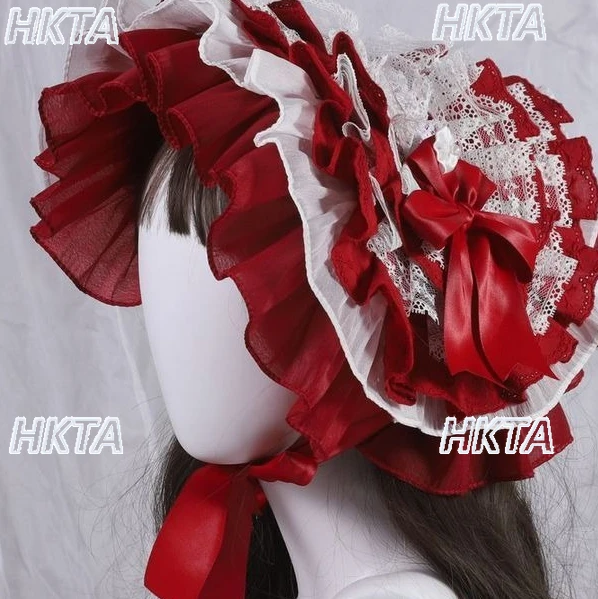 

Japanese Lolita 2026 Spring New Hair Clips Headwear Hat Bnt Sweet Lace Bow Pleated Headband Handmade Apparel Accessories Women