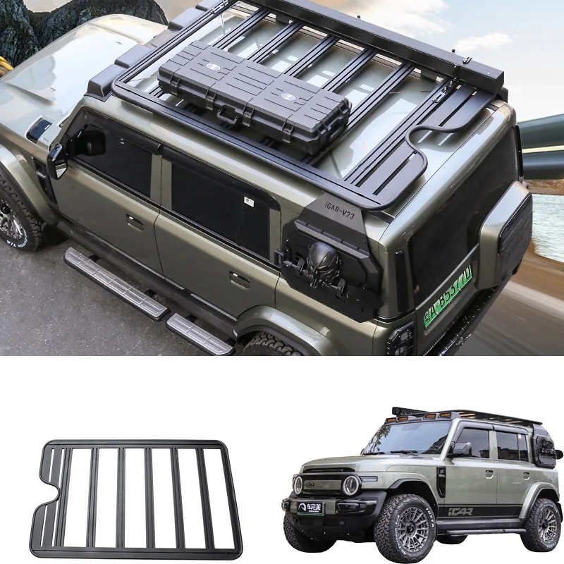 

High Quality Chery ICAR V23 New Aluminum Alloy Roof Platform Luggage Rack Modification Dedicated Side Ladder Accessories