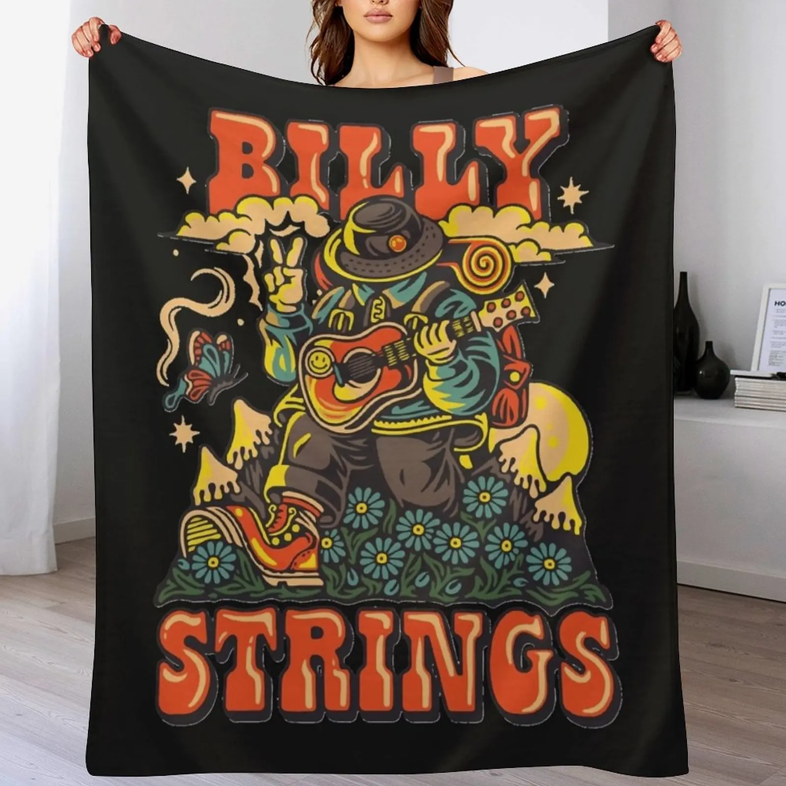 

Billy strings fall winter Throw Blanket Soft Big Loose Beach Blankets