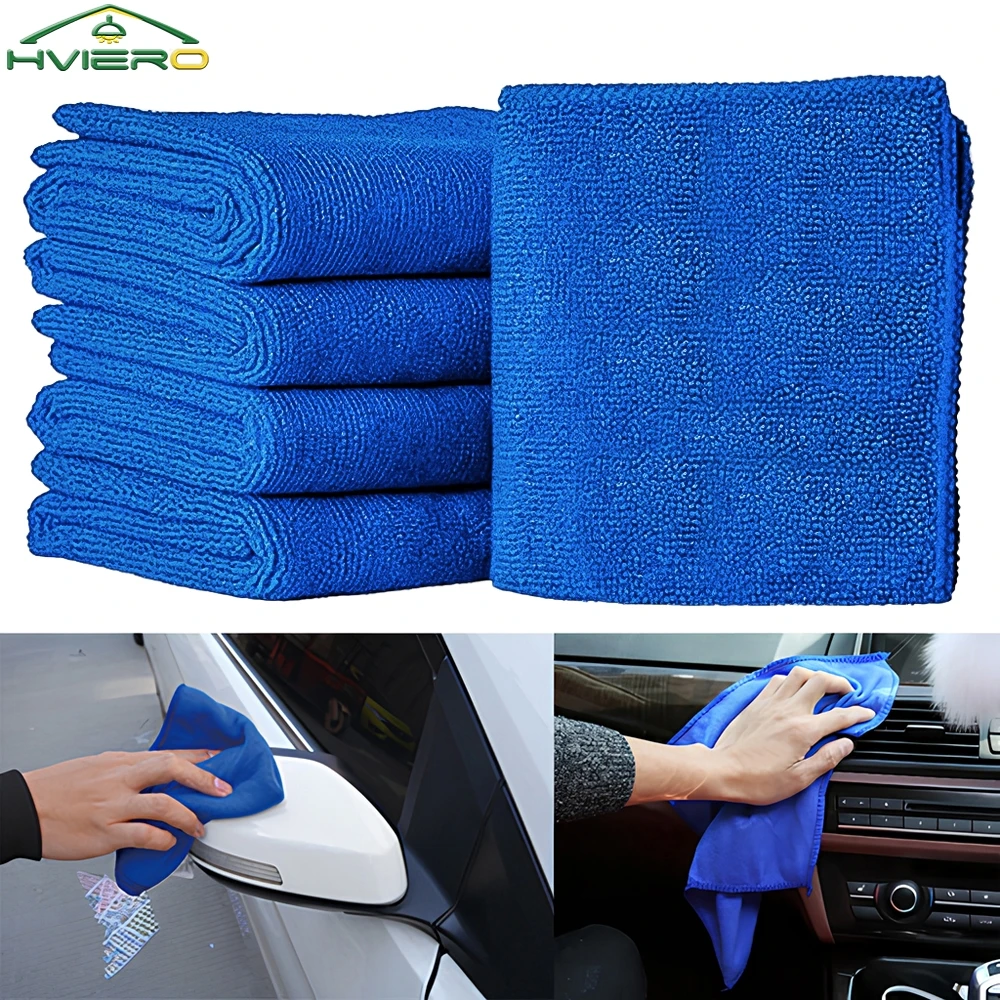 2/5/10x Spot Rust Absorbent Towel Thicken Microfiber Suede Cloth Car Moto Cleaning Paint Care Wash Beauty Supplies Tools Sticker