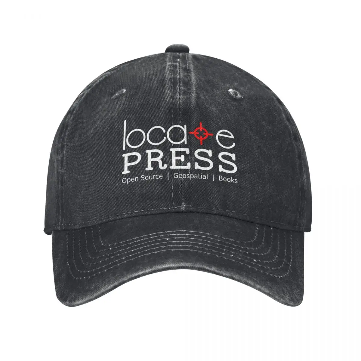 Dark Mode! Locate Press Books Logo & Tagline Baseball Cap Hip Hop party Hat hiking hat Caps For Men Women's