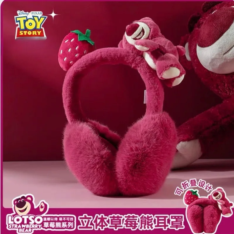 New Disney Lotso kawaii animation peripheral winter warm earmuffs creative cute outdoor anti-freeze and windproof ear protection