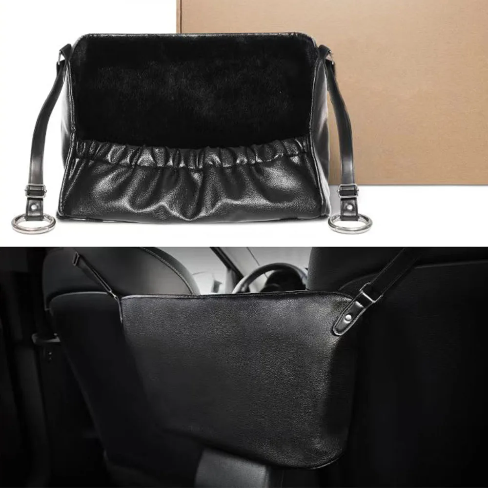 

Advanced PU leather car seat backrest storage bag - spacious, adjustable, durable - large capacity, easy to install