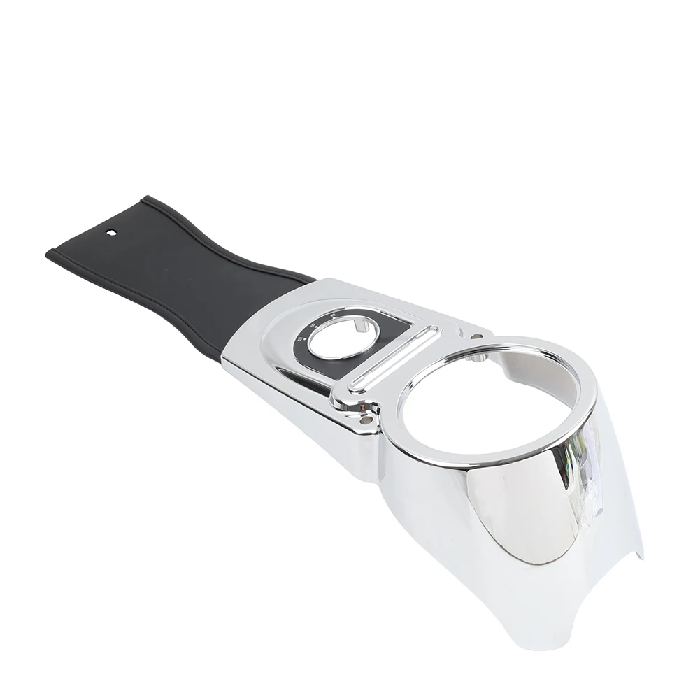 Chrome Fuel Tank Console Cover & Gas Tank Panel Bib For Harley Dyna Fat Bob FXDF 2008-2013 ABS Plastic PU Leather - view 5