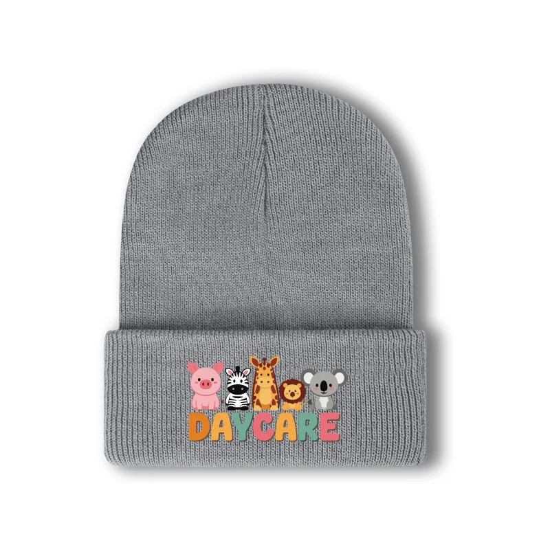 Fun Adorable 1‑3Y Kids Knit Beanie Cartoon Animal DAYCARE Print Soft Cozy For Daily Stroll Park Leisure Time Playdate Gathering view 6