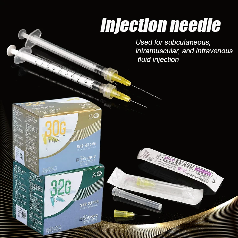 50-200PCS Painless Small 30G 32G  Sharp Tip Needle Disposable Packaged for teeth Sterile Needle Eyelid Tool Parts