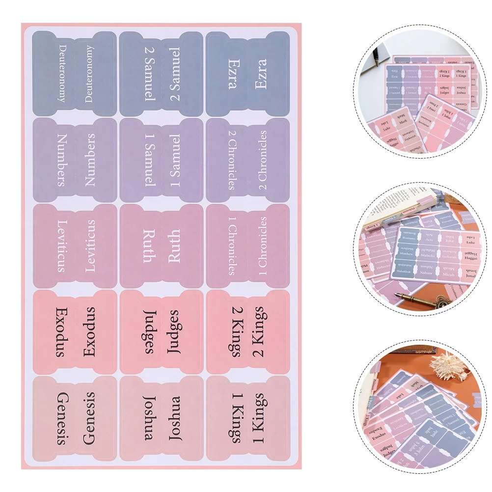 

Bible Tabs 10 Sheets Decorative Bible Index Tabs Study Supplies Accurate Referencing Creative Design Book Accessories
