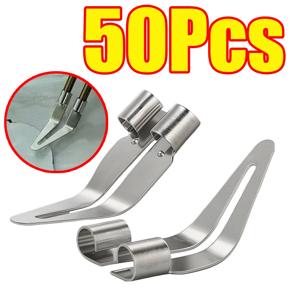 1-50Pcs Smooth Head Adjustable Soldering Repair Iron Plastic Smoothing Tip Head 45 Degree Elbow Welder Head for Welding Tools