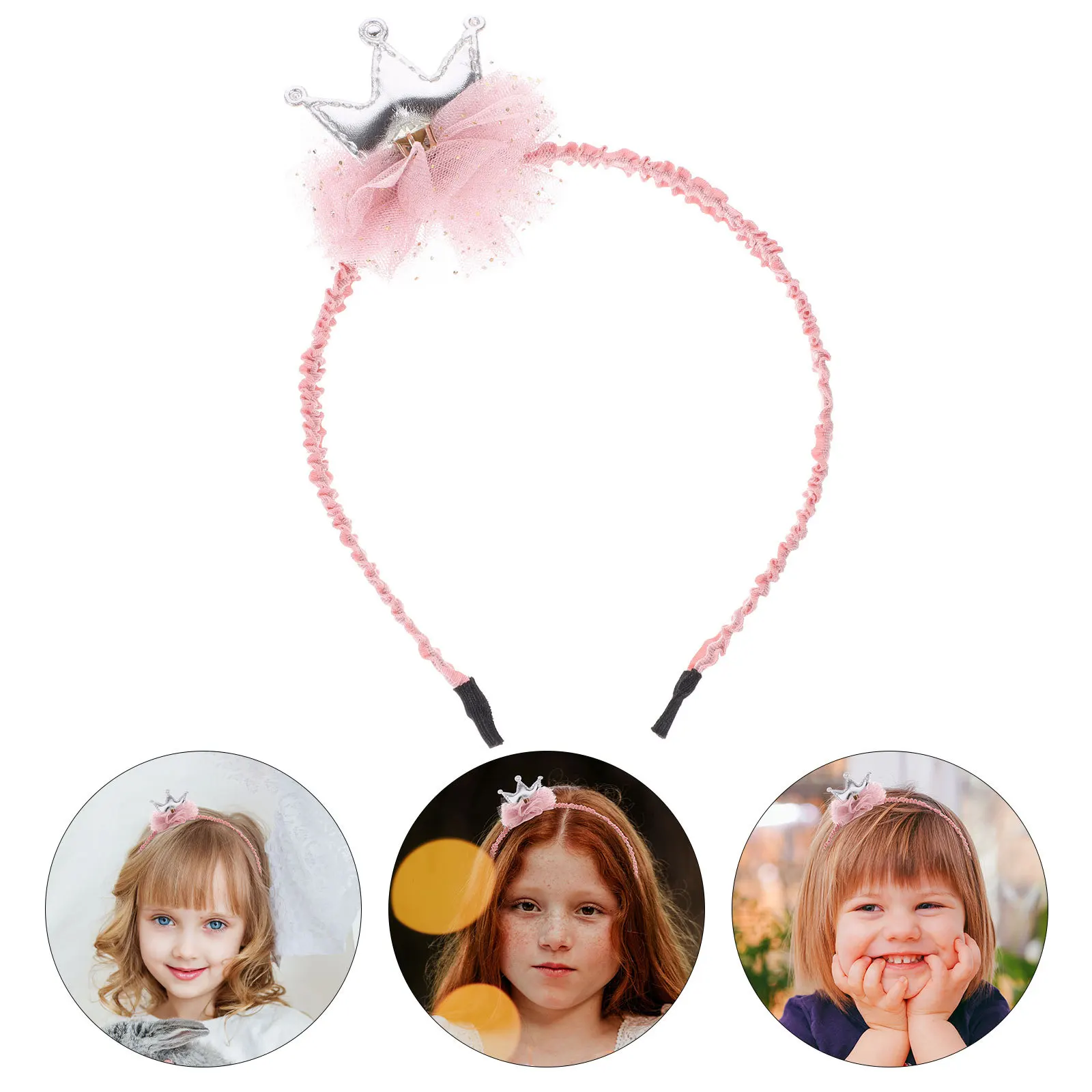 

Crown Headband Kids Headband Durable Non-Fading Size Fit for Most Children Birthday Masquerade Costume Party Christmas Hair