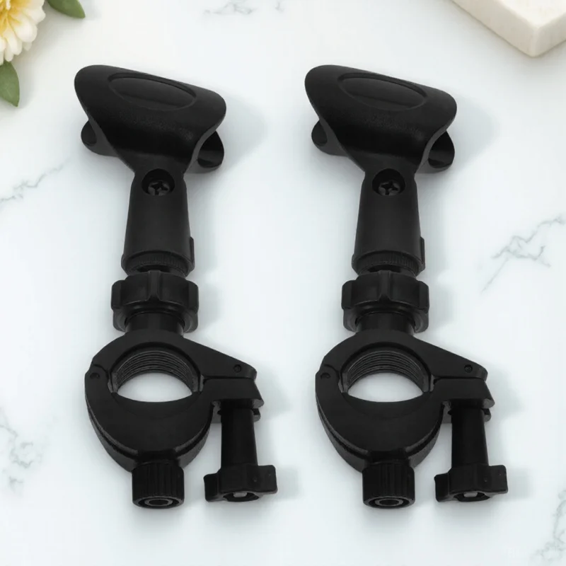 

2Sets Compact Mic Holder Clip Reliable Recording Public Speaking Live Streaming Versatile Usage Microphone Clips