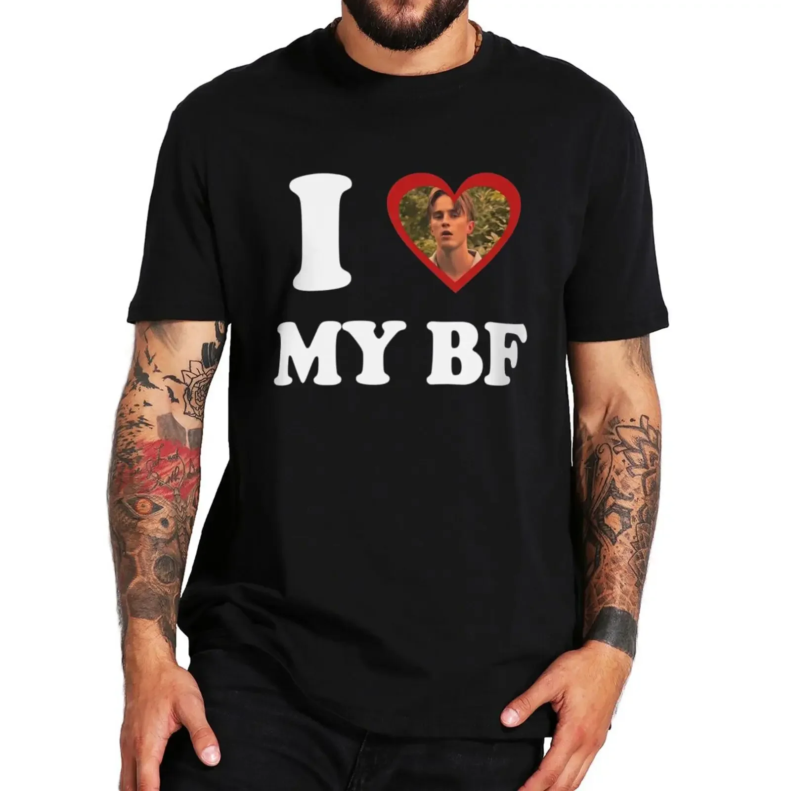 Funny Short Sleeve Unisex 100% Cotton Tops Tee Rafe Cameron OBX T Shirt I Love My Boyfriend BF graphic t shirts