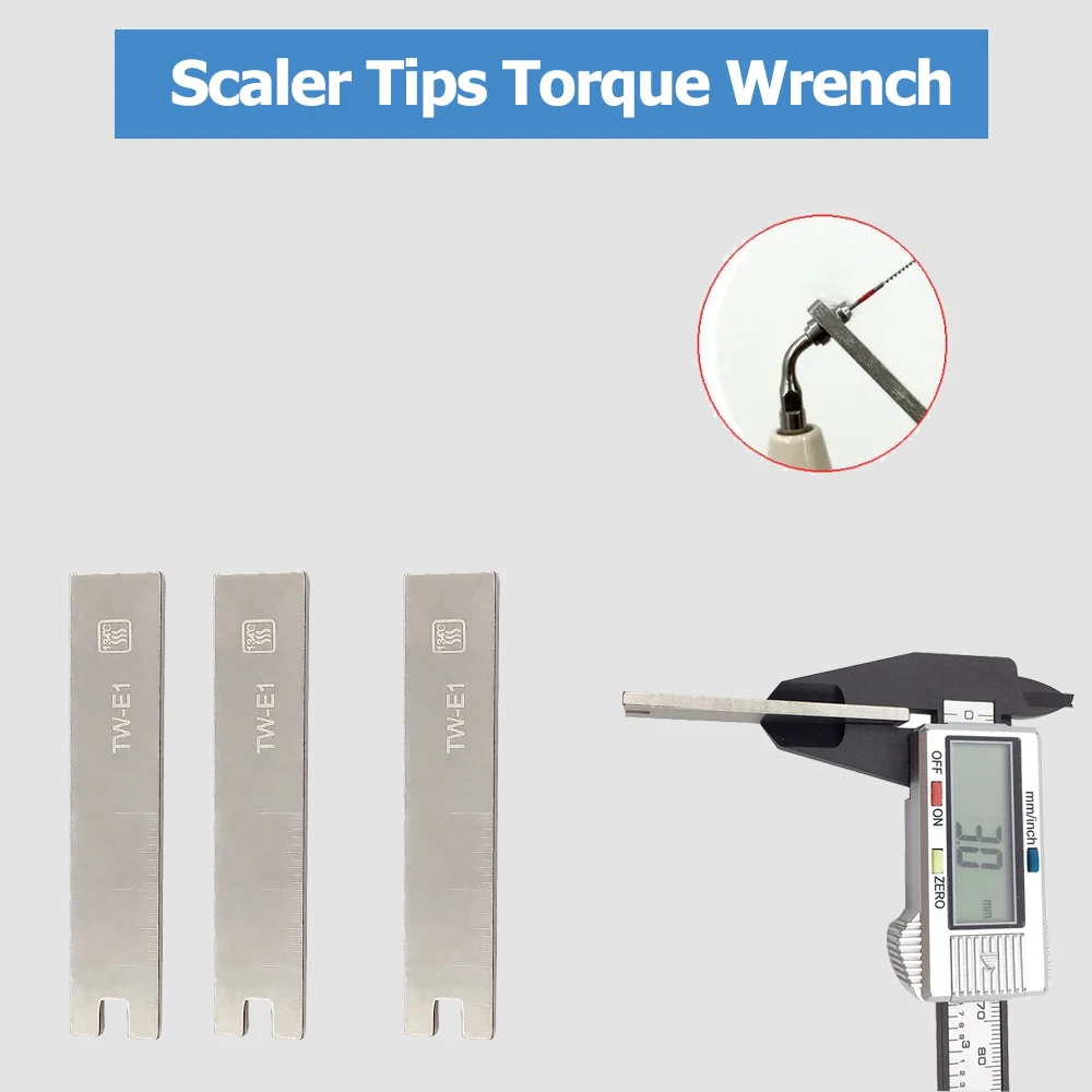 

Stainless Steel Ultrasonic Scaler Tips Dental Torque Wrench Spanner Key for Satelec DTE EMS Endo Tip Equipment