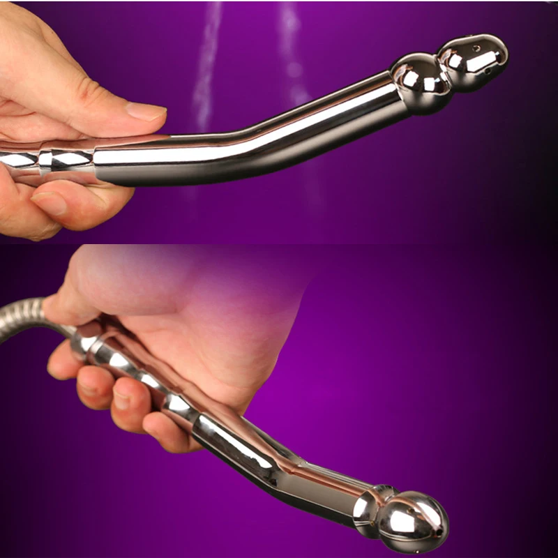 Metal Protable Bidet Faucets Anal Douche Shower Cleaning Enemator Enema Butt Cleaner with 3 Changing Head Bathroom Accessories