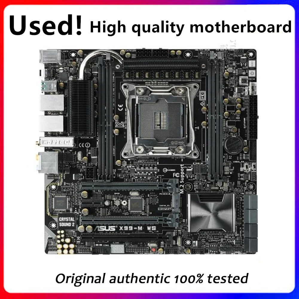 For ASUS X99-M WS Used original For Intel C612 Server Workstation Socket LGA 2011 V3 DDR4 X99 Motherboard