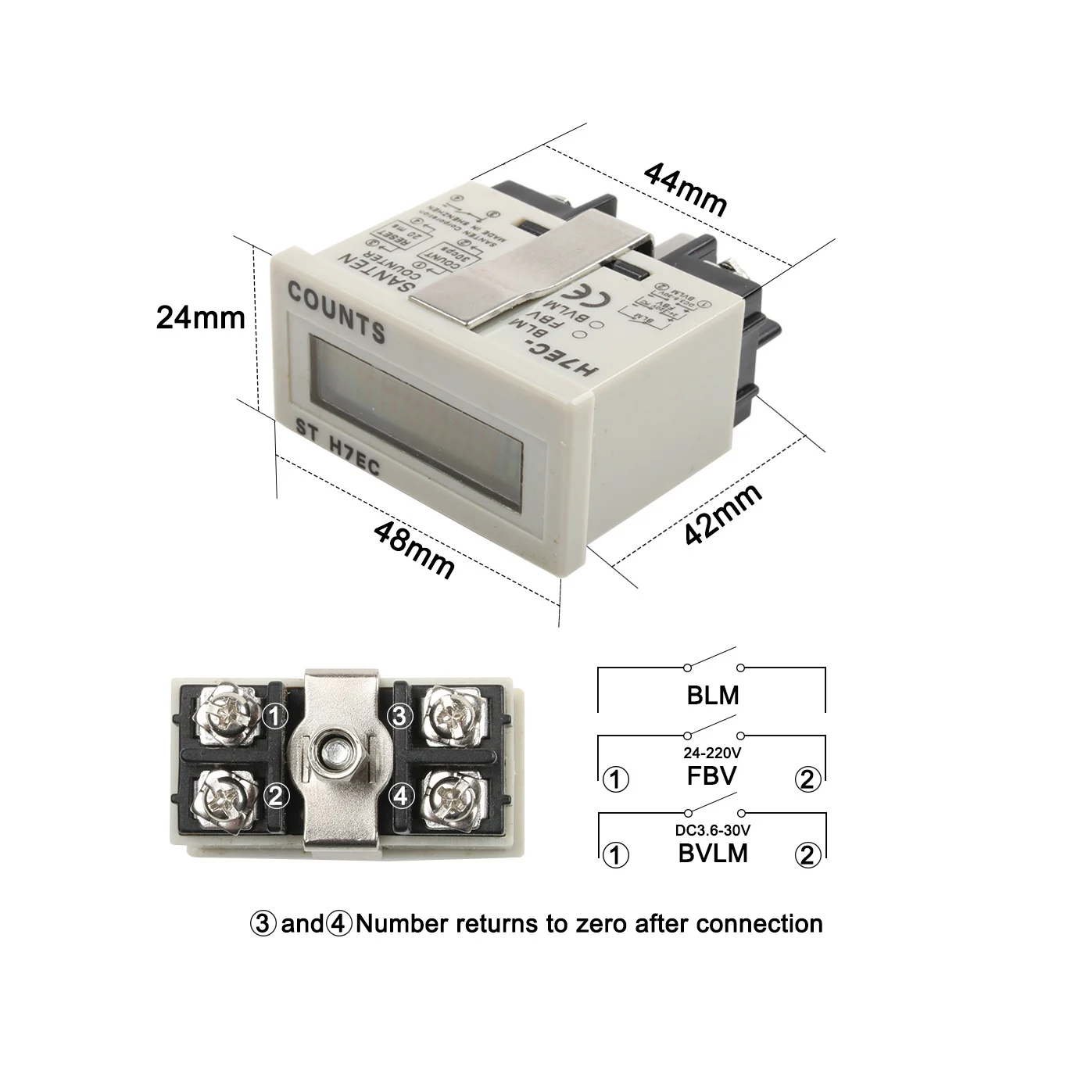 Multifunctional Professional H7ET-6/8digits Digital Electronic time Counter Count Meter AC 24-220V DC 3.6-30V FBV BLM BVLM timer