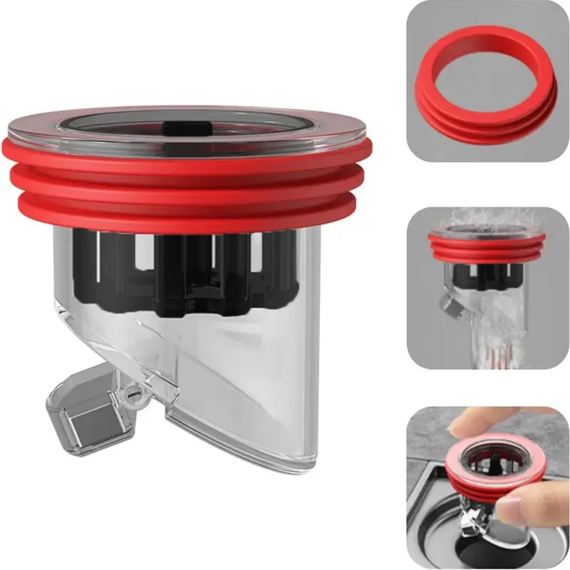 Odor Proof Floor Drain Valve Sewer Core Backflow Preventer Shower Plug for Kitchen Bathroom Toilet - Drainage System Accessory