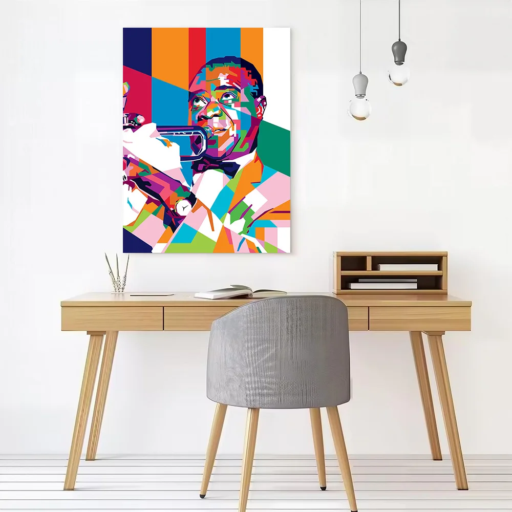 Louis Armstrong Printed Canvas Poster Personalized High Quality Wall Art Paintings for Decor Luxury Decoration Wand Deko Bedroom